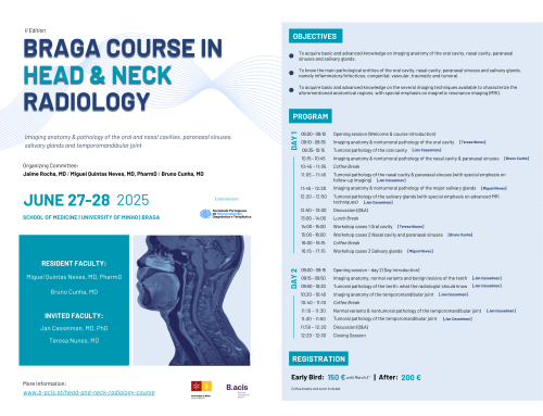 II Edição – Braga Course in Head & Neck Radiology – 27 e 28 de junho 2025